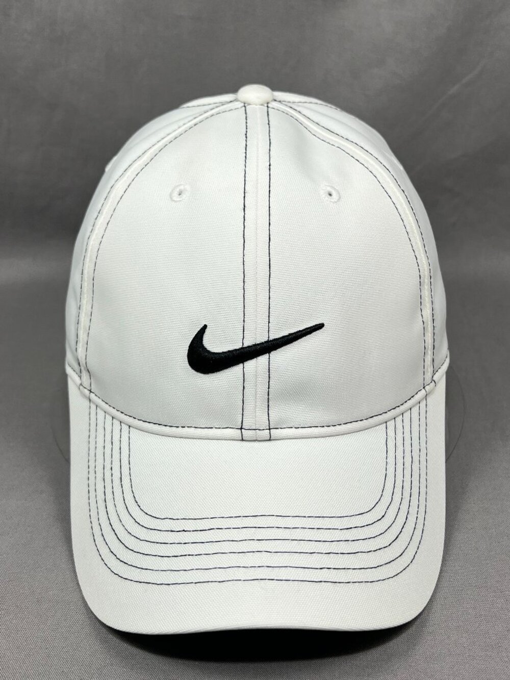 Nike Heritage86 Dri Fit Strapback Hat White Adjustable Swoosh Outdoor Golf Mens - Picture 2 of 15